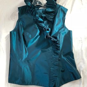 Teri Jon Teal Top